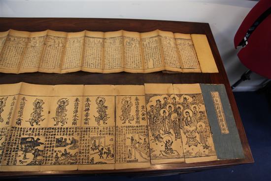 An important collection of Chinese woodblock printed sutras, Ming dynasty, 15th century and later, the largest sutra 30cm